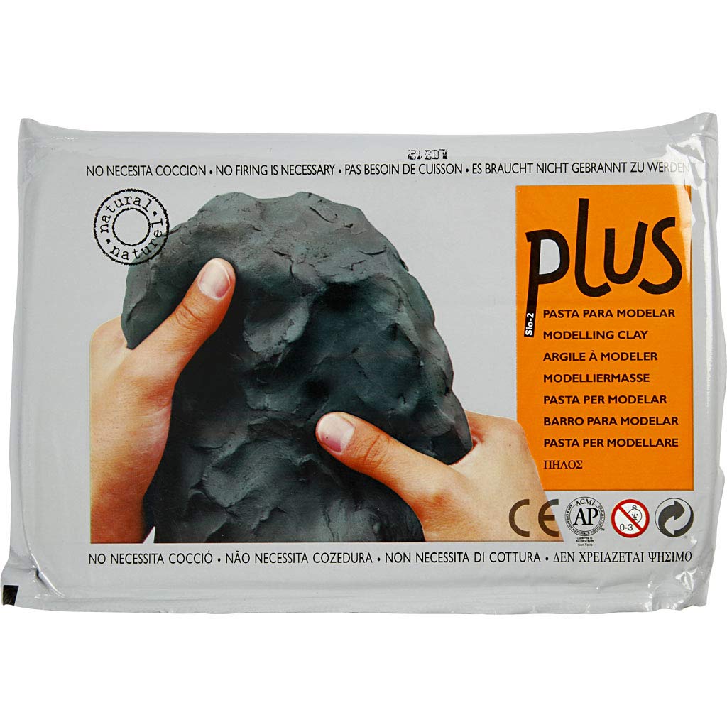 Sio2 789030 Plus 1Kg Self Hardening Clay - Black