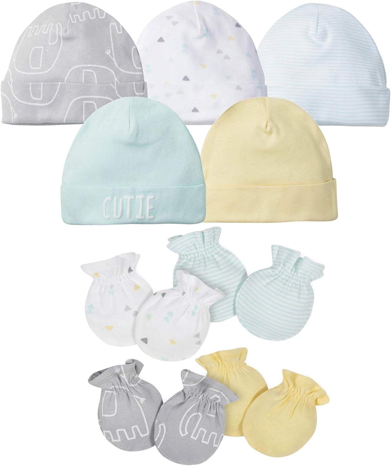 Gerber Baby Girls' 8 9-Piece Cap and Mitten Sets: Clothing