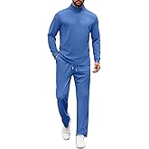 COOFANDY Men's Tracksuits 2 Piece Casual Athletic Sweatsuit Quarter Zip Pullover Long Sleeve Running Sport Outfits