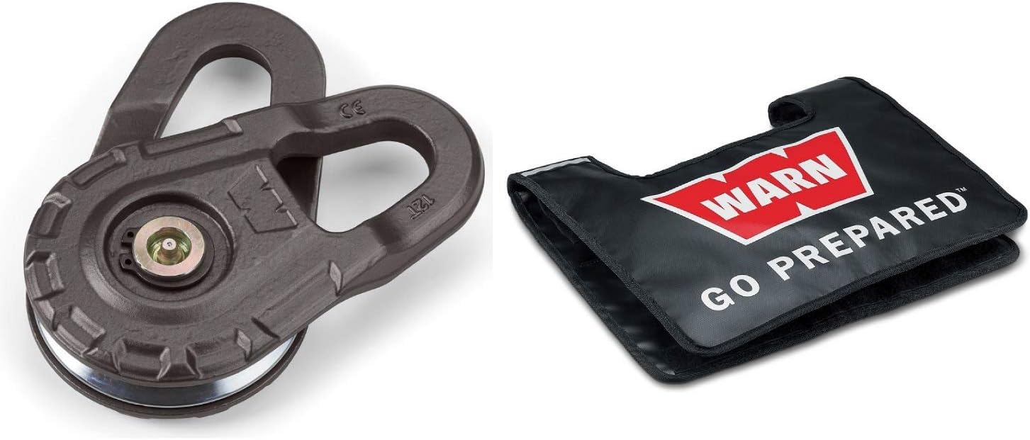 TAKIT Warn 92188 91575 Epic Snatch Block and Winch Cable Damper Bundle