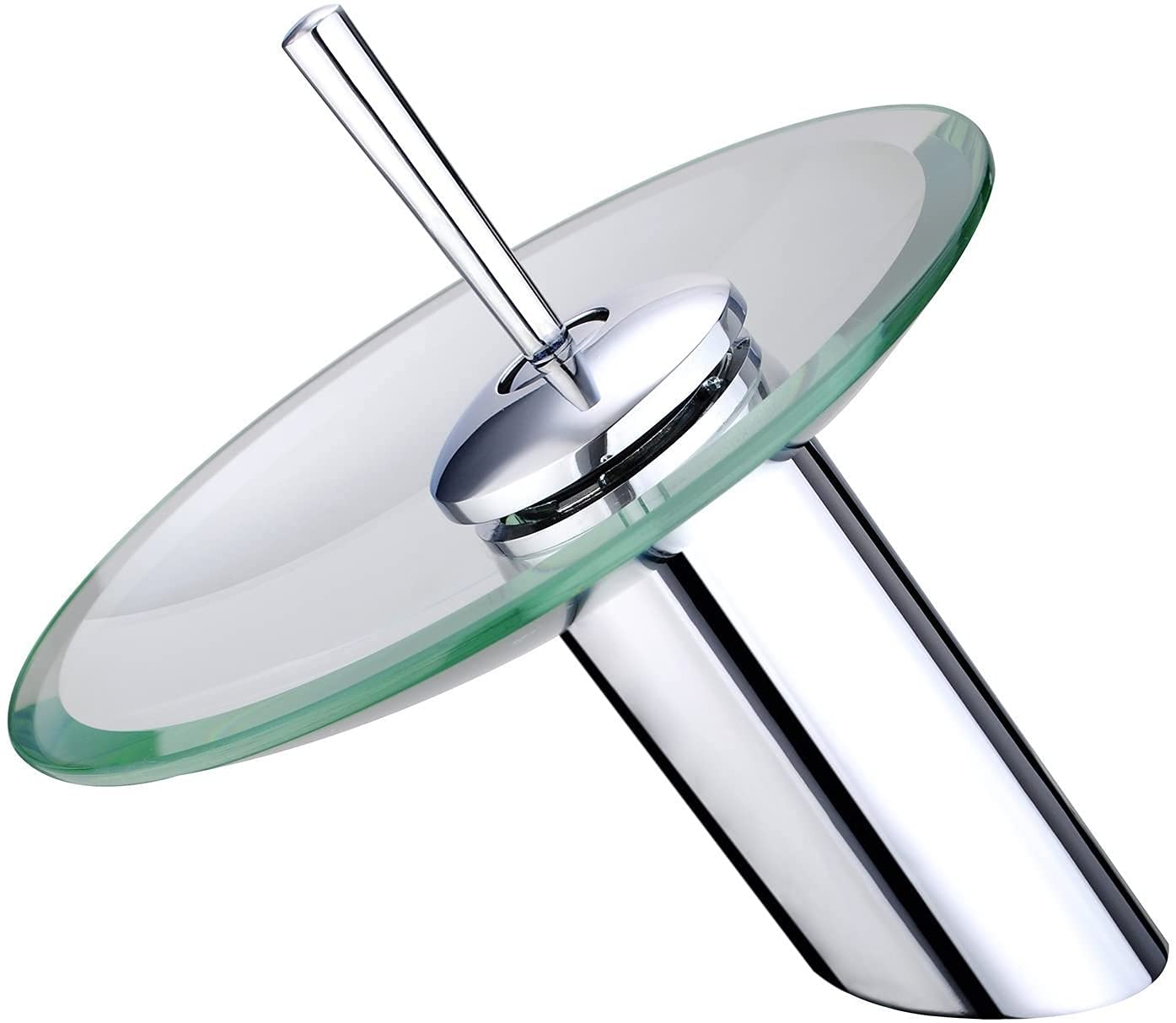 Wovier Chrome Waterfall Basin Mixer Tap Single Handle Single Hole Bathroom Sink Faucet