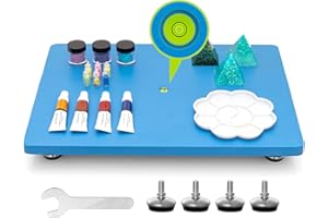 iArtker Resin Leveling Table, 16" x 12" Self-Leveling Board for Resin Art Crafts, Adjustable Multipurpose Epoxy Resin Leveling Table for Jewelry Coasters Candle DIY 3D Printer Art Supplies
