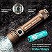 Olight Seeker 2 PRO 3200 Lumens LED Flashlight (Desert Tan) Magnetic USB Rechargeable 21700 with Battery Power and Brightness Level Indicator