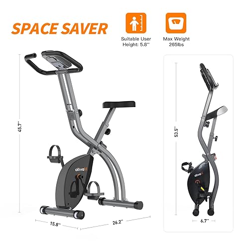 ATIVAFIT Exercise Bike Foldable Fitness Indoor Stationary Bike
