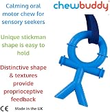 Chewbuddy Sensory Stickman & Lanyard Blue 10cm x 6cm CE UKCA view 3
