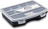 Navaris Plastic Storage Box - Stackable Organizer with Adjustable Dividers view 1