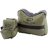 Buffalo Creek Supplies All Weather Durable Front and Rear Shooting Rest Bags, Rifle Rest Sand Bag for Bench Rest Shooting, Hunting, Target & Competitive Sports Shooting-Unfilled