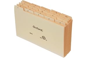 Oxford Index Card Guides, A-Z Alphabetical, 5" x 8", Heavy Duty Manila, 1/5-Cut Tabs, 25-Guide Set, Durable Filing for Office