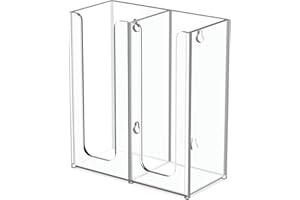 Richboom Acrylic Coffee Cup and Lid Storage Organizer Holder, 2 Compartments, Clear