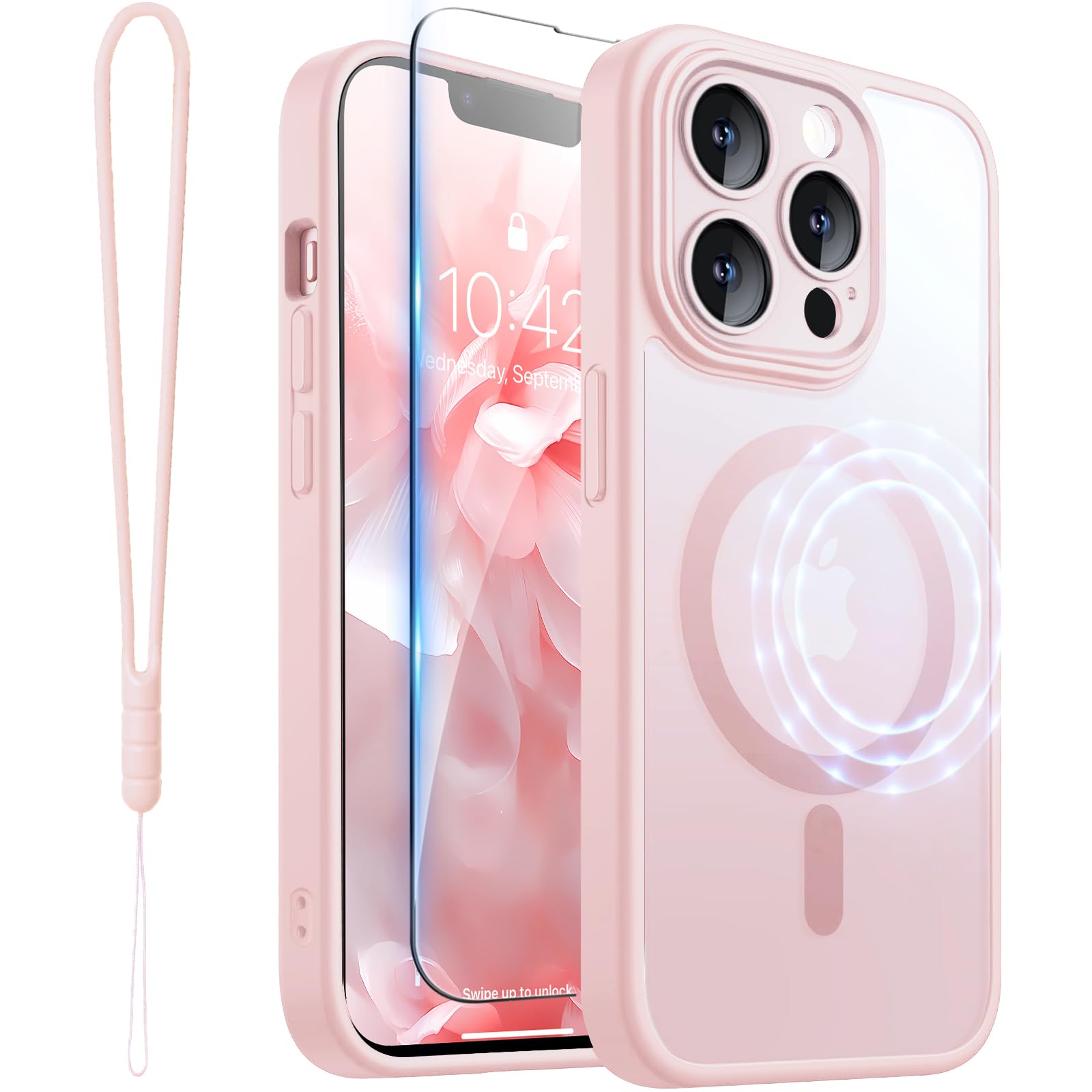 ROYBENS for iPhone 12 Pro-Max Matte Clear Case