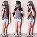 EGELEXY 3Pcs Baby Girls Headband + Top T-shirt + Jeans Set Kids Clothes Outfits (2T, Multicoloured)