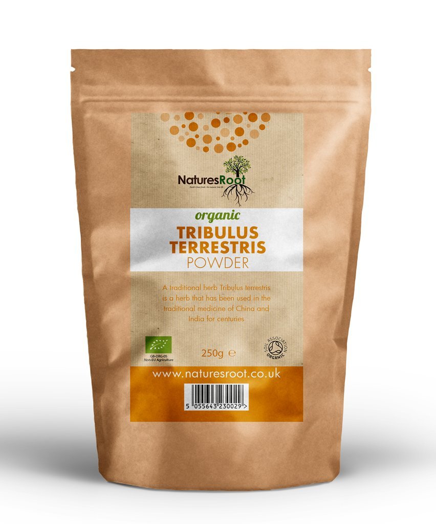 Organic Tribulus Terrestris Powder 250g by Natures Root - Certified Organic by The Soil Association …