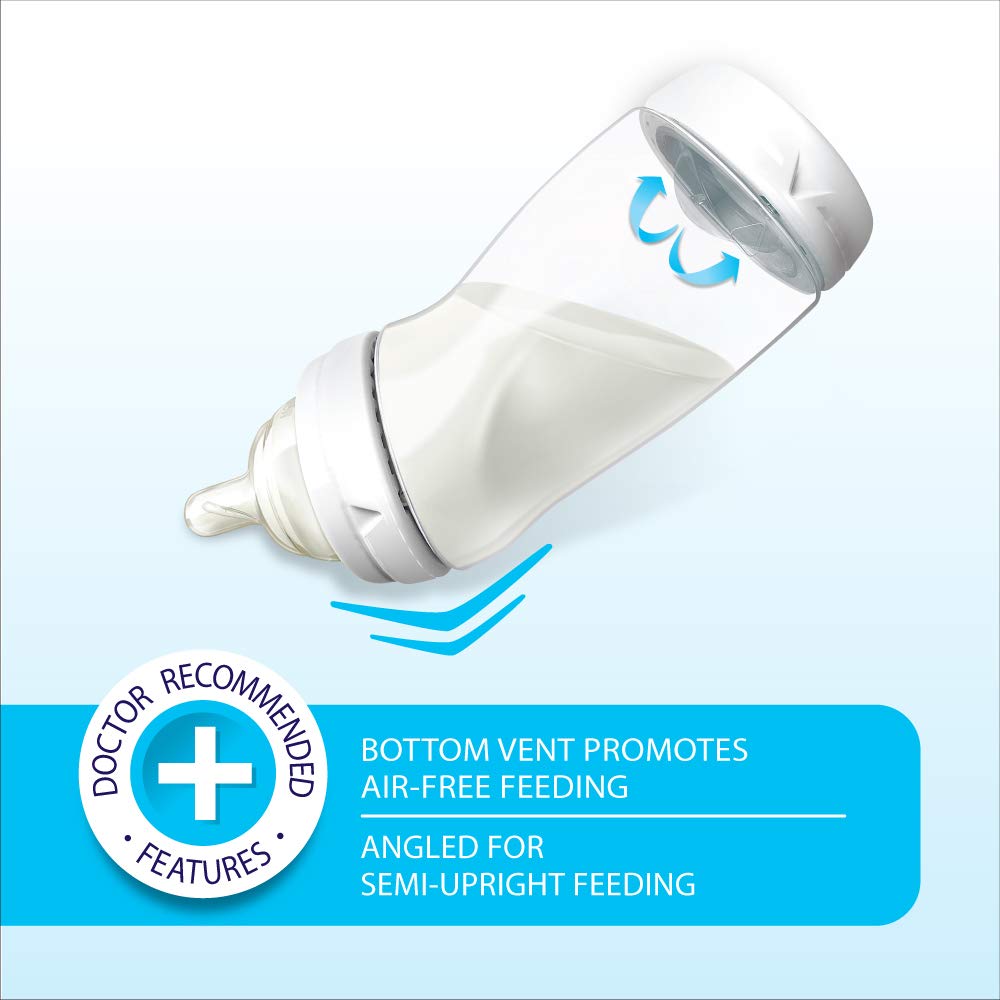 Playtex Baby Ventaire Anti Colic Baby Bottle, BPA Free, Blue, 6 Ounce