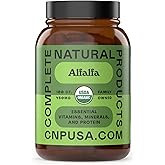 Complete Natural Products Pure Alfalfa Leaf - 100 Capsules - 450mg of Pure Dried Organic Alfalfa Leaf Powder in Veggie Capsules
