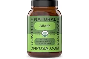 Complete Natural Products Pure Alfalfa Leaf - 100 Capsules - 450mg of Pure Dried Organic Alfalfa Leaf Powder in Veggie Capsules