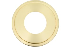 The Can Converter Ceiling Medallion for Recessed Can Light – Home Improvement Decorative Steel Goof Ring & Cover Plate for 4’’, 5’’ & 6″ Cans, Small Ceiling Medallion for Chandeliers, Brushed Brass