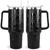 sxmluedn Goth Gifts Goth Tumbler Halloween Tumbler 40 Oz 3d-Printed Skull Gifts Cup For Women Men Spooky Skeleton Travel Mug with Handle Lid and Straw