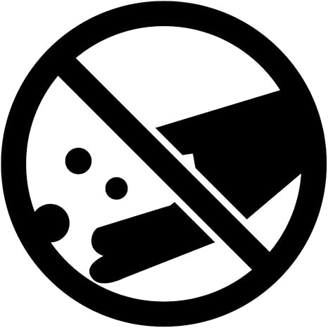 Amazon 餌やり禁止マークのカッティングステッカー シール 光沢タイプ 耐水 屋外耐候3 4年 クリックポストにて発送 黒 50 ウォールステッカー オンライン通販