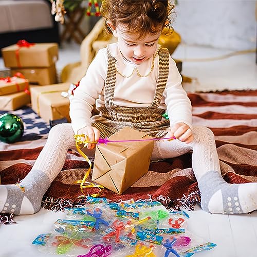 AMOR PRESENT 48PCS Stretchy Sticky Toy, Kids Sticky Toy Halloween Sticky Hands Toys for Kids, Party Favors for Kids Stocking Stuffers
