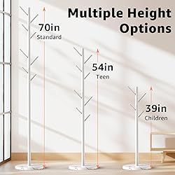 HzTinT Coat Rack with Natural Marble Base, Metal