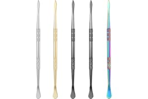 Wanmu 5Pcs Wax Carving Tools, Stainless Steel Sculpture Tools, Sculpting Tool Spoon, Wax Carving Tool Set for Modeling, Double-Headed 4.7" Length