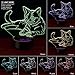 3D Night Light Pet Cat 3D Lamp Optical Illusion Nightlights Touch Switch Bedside Lamp 7 Colors Changing LED Lamps Perfect Birthday Gifts for Girls Kids Children Boys Adults Women (N01 Pet Cat)