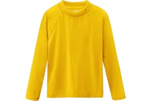 SMARASH Boys UPF 50+ Rash Guard Swim Shirts Long Sleeve Youth Kids Sun Protection SPF Fishing Water Beach Surfing Shirts Quick Dry