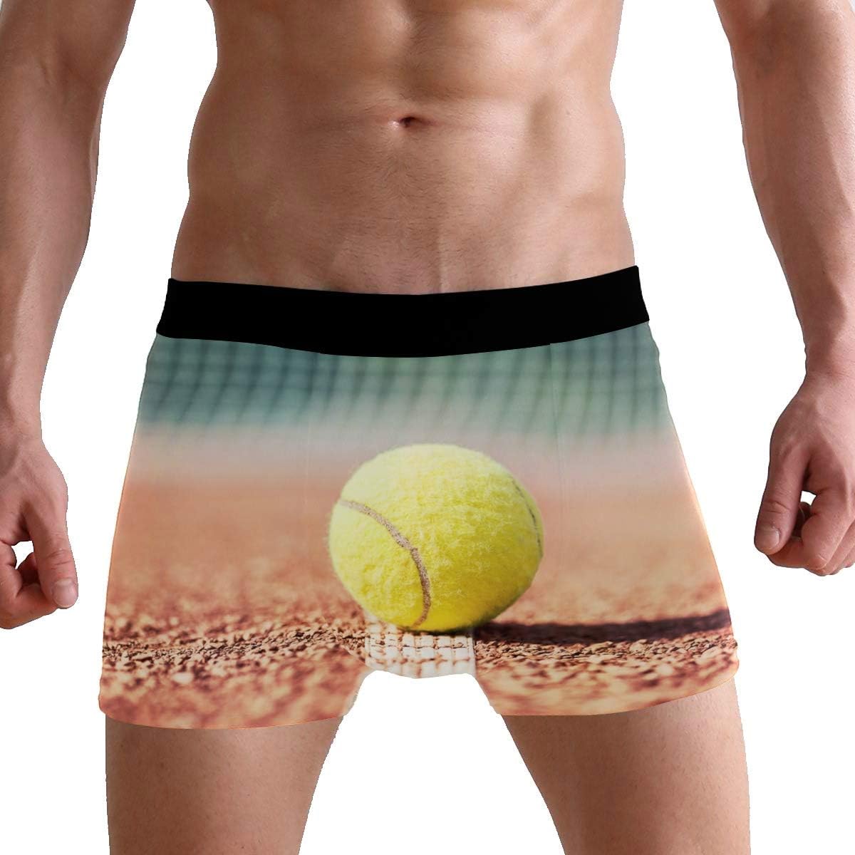 LJXTYJM Men's Boxer Briefs Sport Ball Tennis Soft Short Underpants