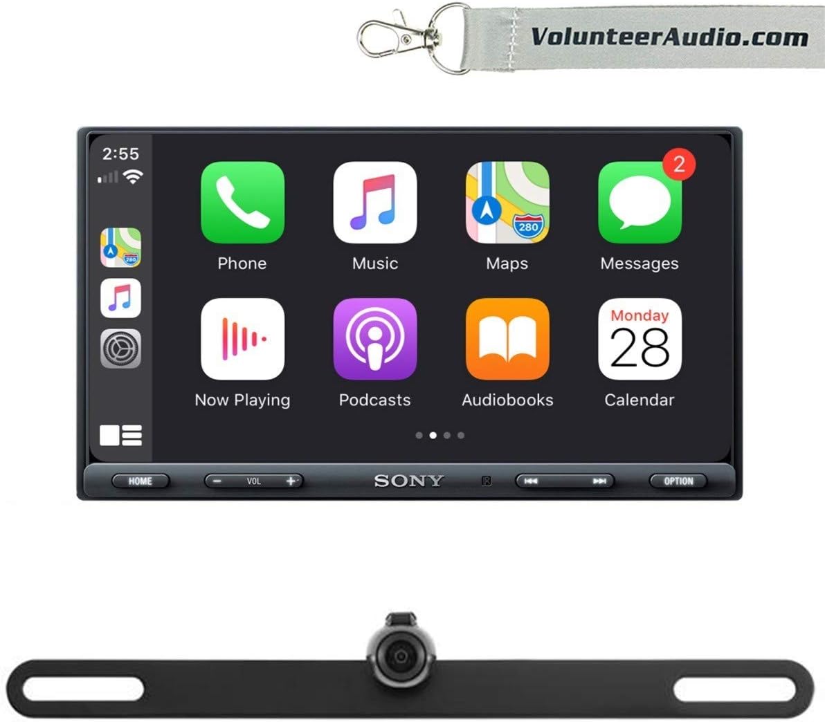 Sony XAV-AX5000 6.95" Double Din Touchscreen Digital Media Player with Apple CarPlay, Android Auto, SiriusXM Ready, Free Reverse Backup Camera