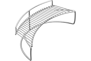 Outspark Warming Cooking Rack/Smoking Rack for Weber, Char-Broil Charcoal Kettle Grills and Ceramic Large Big Green Egg, Kamado Joe Classic, Pit Boss K22, Louisiana K22 Grills, 17 3/4" SS Grill