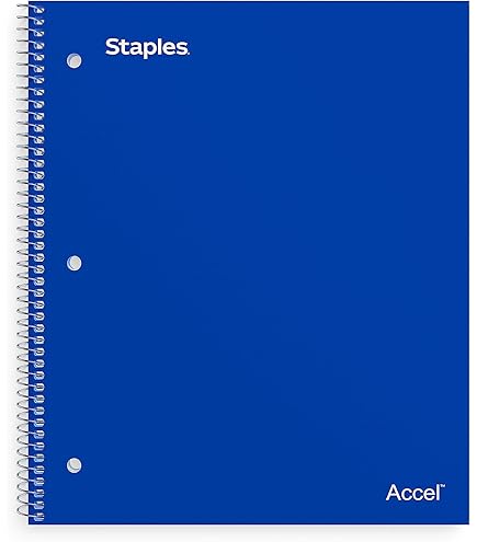 Amazon.com : STAPLES Accel 1-Subject Notebook, 8.5-inch x 11