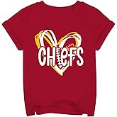 Football Shirts for Girls Boys Game Day T Shirt Kids Football Sunday Athletic Tee Top