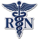Registered Nurse RN Patch - 3.5x3.1 inch. Embroidered Iron on Patch Frontline Healthcare Workers