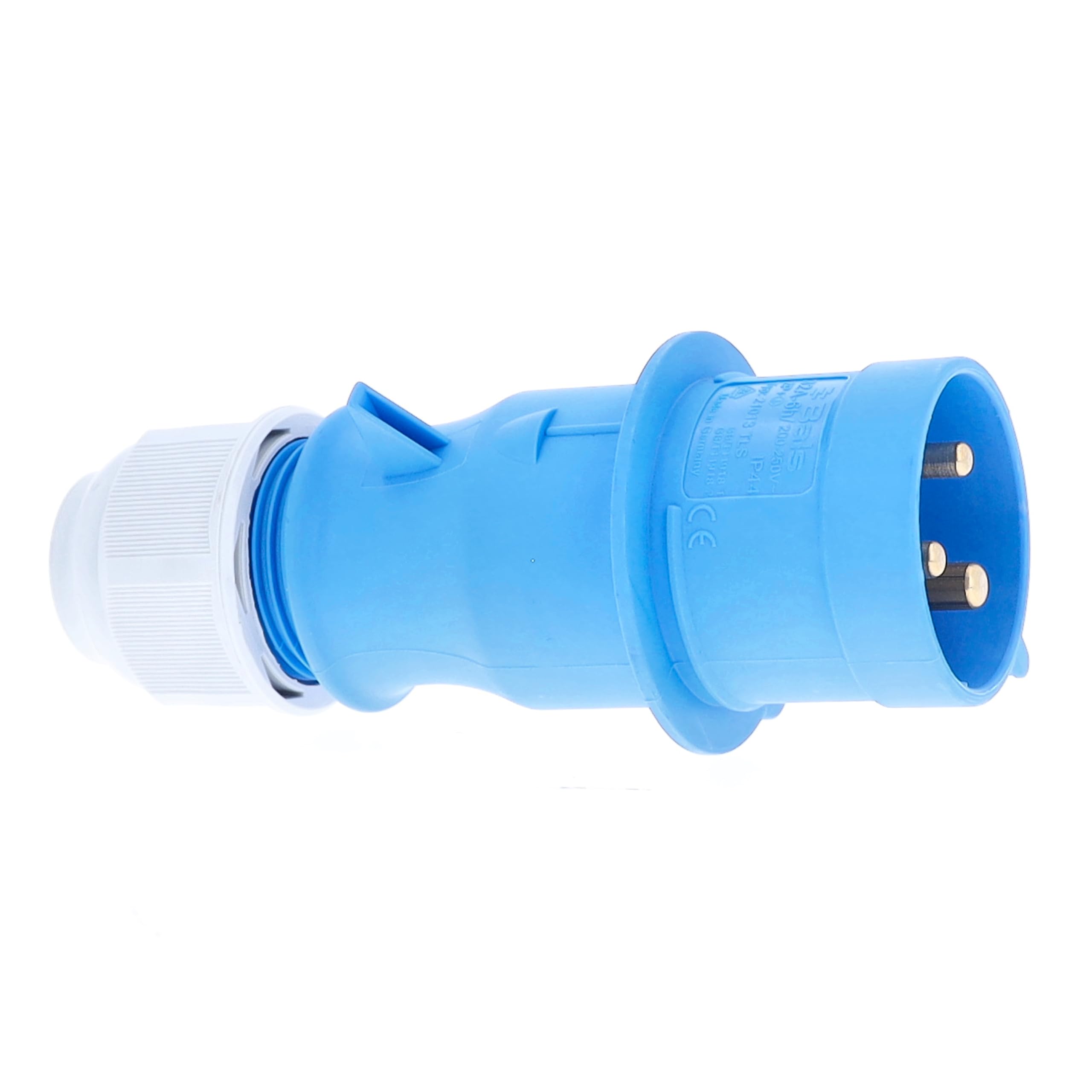 as - Schwabe CEE plug, 230V/32A outdoor plug with screw connections, ideal for outdoor use, IP44, Made in Germany, blue I 60590