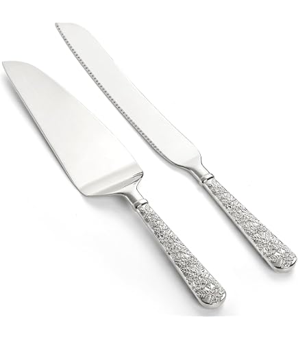 Set De Service à Gâteau Michael Aram Cala Lily - Couteau Et Pelle, Argenté & Doré, Neuf