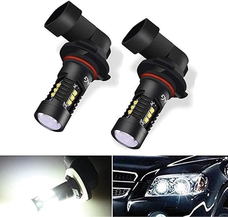 60W 1960Lumens Extremely Bright H16 LED Car Fog Lamps Xenon White 6000K Powerful CREE 12SMD LED Bulbs Fog Light Bulbs Replacement IP68 Waterproof ACUMSTE H16// 5202//9009 LED Fog Lights Bulbs 2pcs