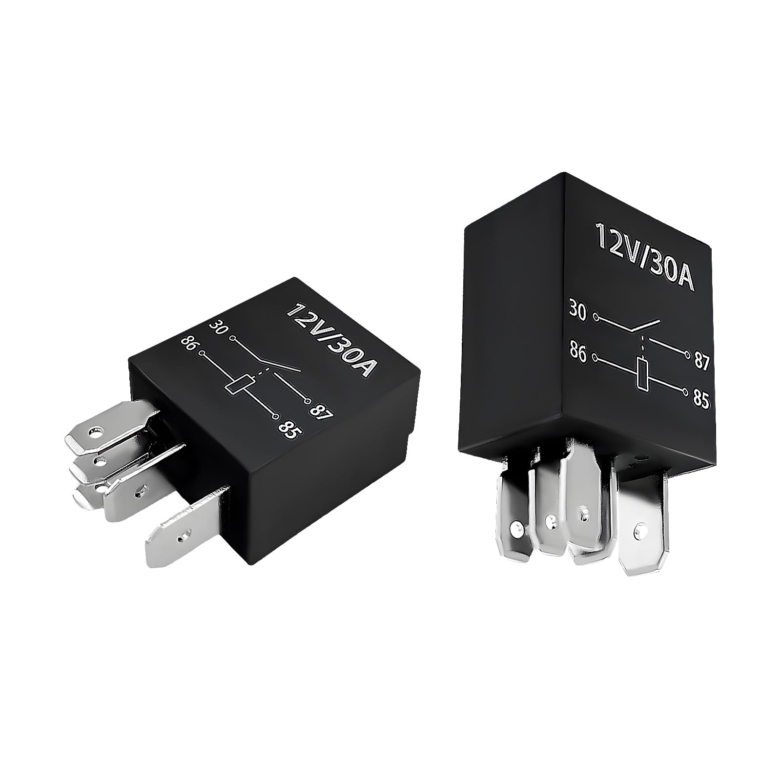 Photo 1 of Wevdn 2 PCS 5 Pin Starter Relay, 12V 30A Multi-Purpose Car Heavy Duty Standard Relay, Universal Waterproof Automotive Replacement Accessory Power Relays, Car Accessories