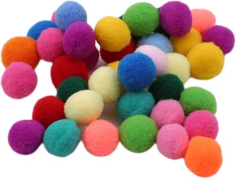 Amazon Com Gomyie 100 Pcs Polypropylene Pompoms Multicolor Arts And Crafts Pom Poms Balls For Diy Creative Crafts Decorations Color Kitchen Dining
