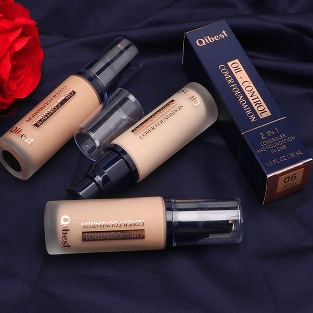 QIBEST Makeup Pro-Matte Liquid Longwear Foundation Face Primer, IVORY, 1 fl. Oz. (5)