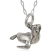 EnCharmed Sterling Silver Sea Lion - Angels of the Sea - Nautical and Marine Themed Charm Necklace, 18"