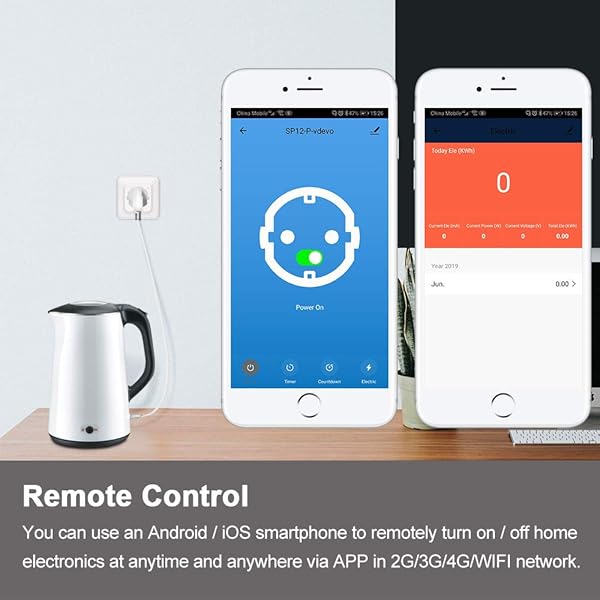 OurLeeme Enchufe Inteligente de WiFi tomacorriente de Pared de 10A Toma de Corriente Inteligente Control Remoto Control de Voz El Temporizador Funciona con Alexa Pgina de Inicio de Google
