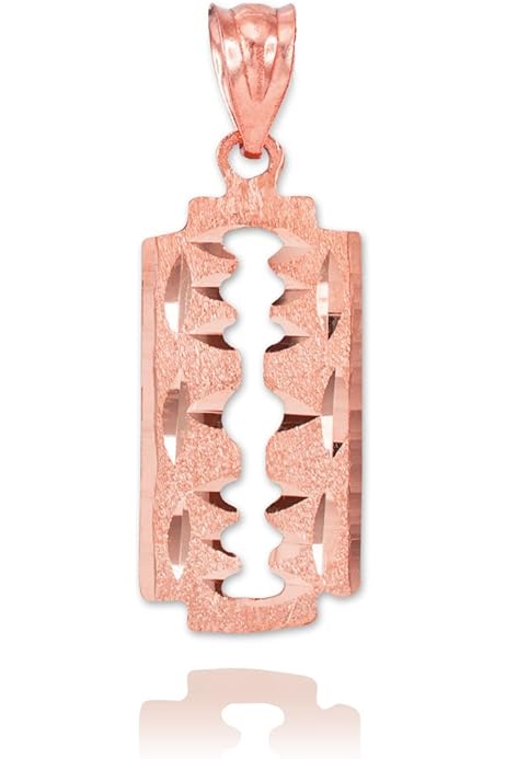 gold razor pendant