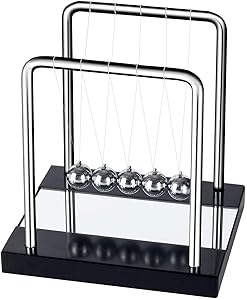 DOTSOG Newton's Cradle, Desk Table Decor Metal Pendulum Ball Newton Ball Physics Science Pendulum Steel Balance Ball for Office Physics Teacher Toys