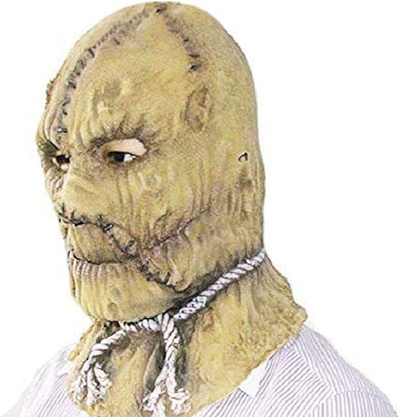 DylunSky Halloween Scarecrow Horror Mask Rot Red Nose Scary