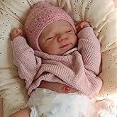 Hengluck Realistic Reborn Baby Dolls Girl 19 inch Sleeping Lifelike Newborn Baby Dolls, Real Life Baby Dolls with Cute Soft Vinyl Body for Kids Age 3 +