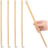 CHANZET Bamboo Knitting Needles 16inch 2 Pairs, Long Circular Knitting Needle Set US Size 17 (12mm) for Jumbo Yarns