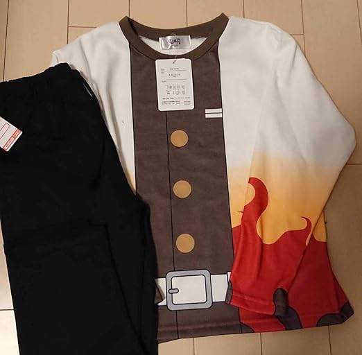 Amazon しまむら 鬼滅の刃 コラボ 煉獄杏寿郎 スーツ パジャマ 上下セット サイズ 140 新品未使用 タグ付 おもちゃ ホビー