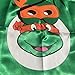 STARKMA Cartoon TMNT Costume 4 Thermal Pransfer Satin Cape with Felt Mask