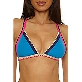 Lucky Brand Womens Avila Halter Bikini Top, Adjustable, Tie Back, Swimwear Separates for Women
