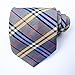 MINDENG Tartan Wool Tie Orange Check Business Men's Silk Neckties Leisure Ties